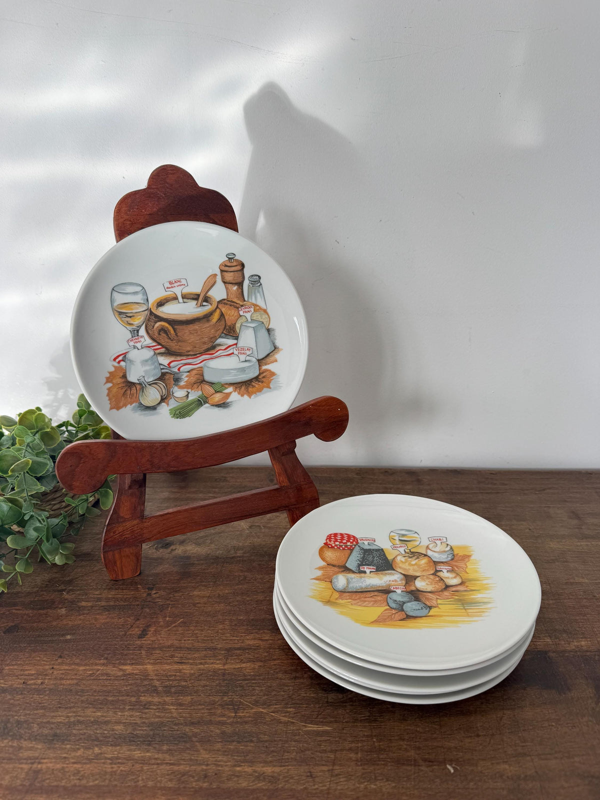 Assiettes à fromages porcelaine