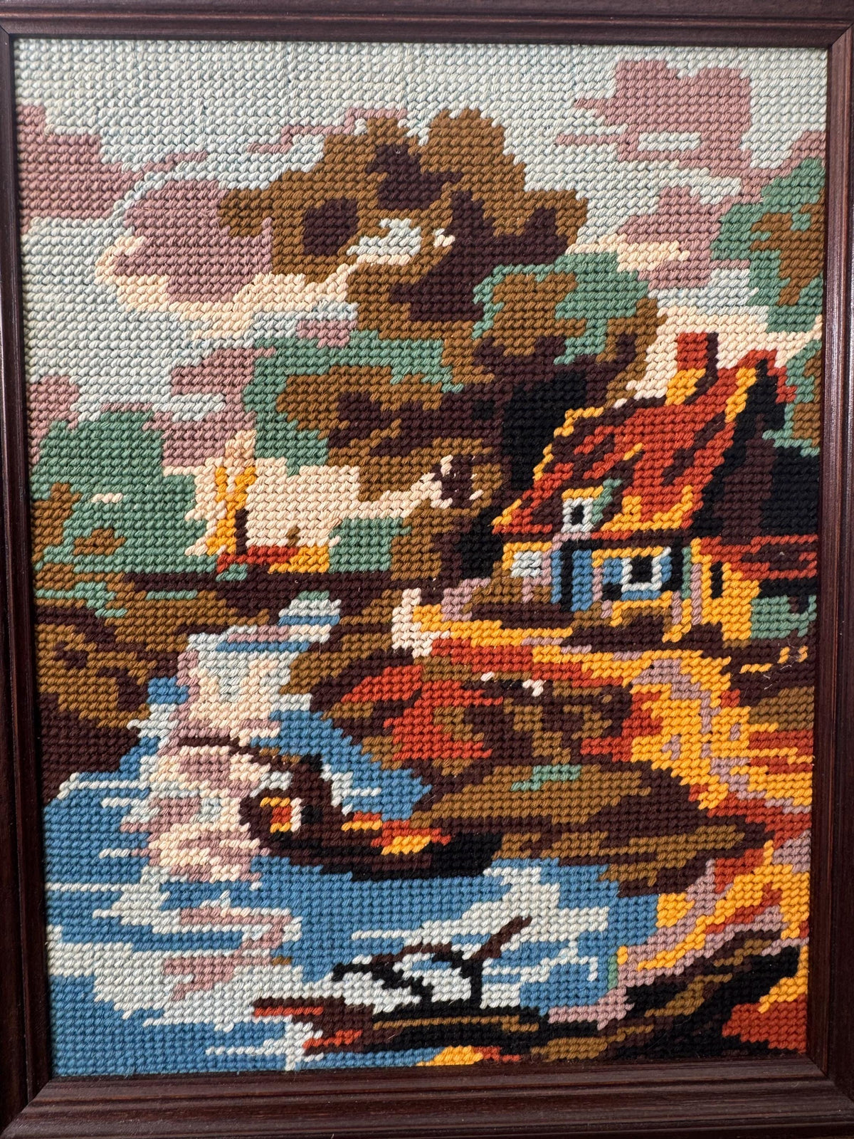 Tableau canevas paysage automne vintage