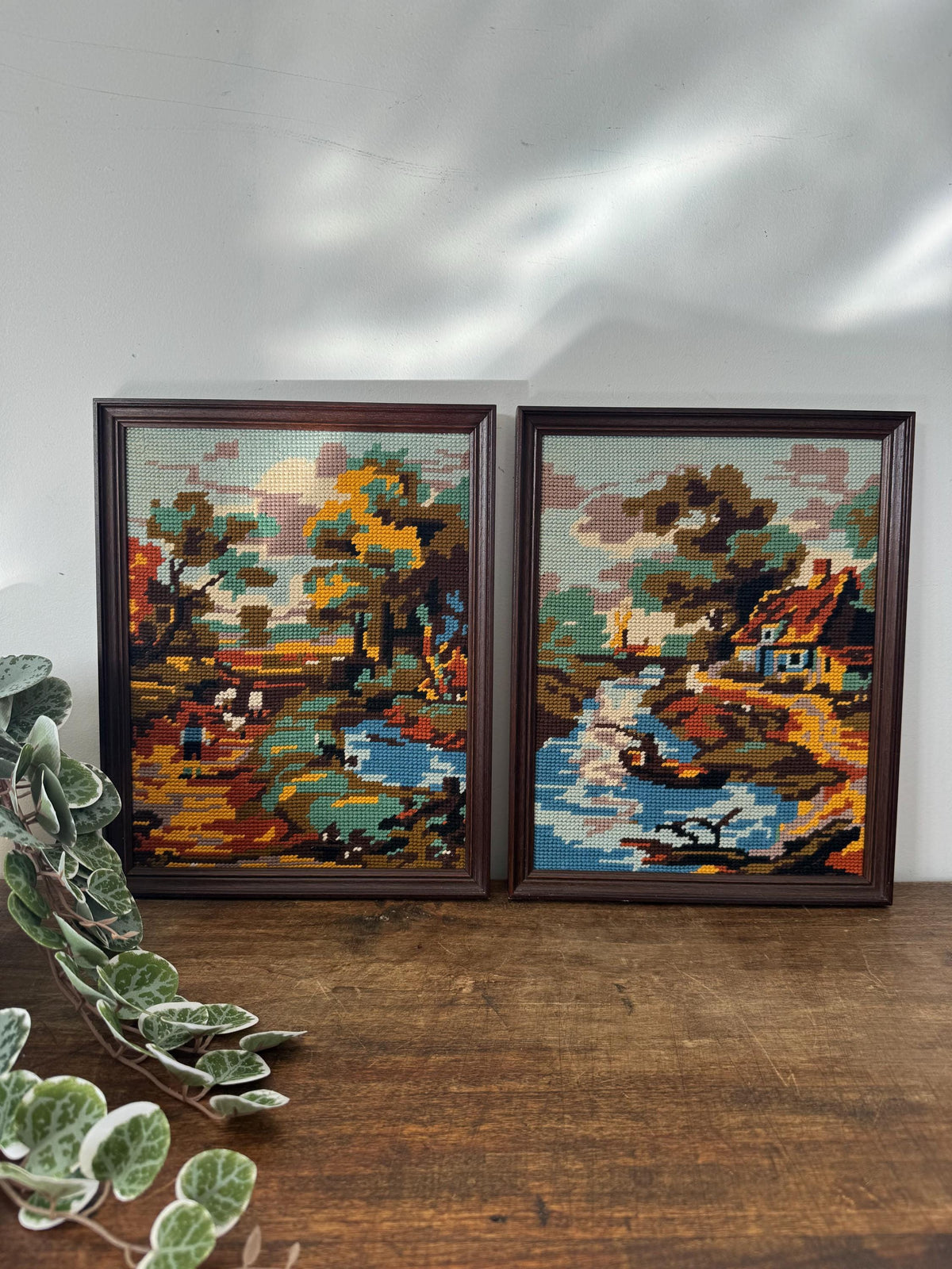 Tableau canevas paysage automne vintage