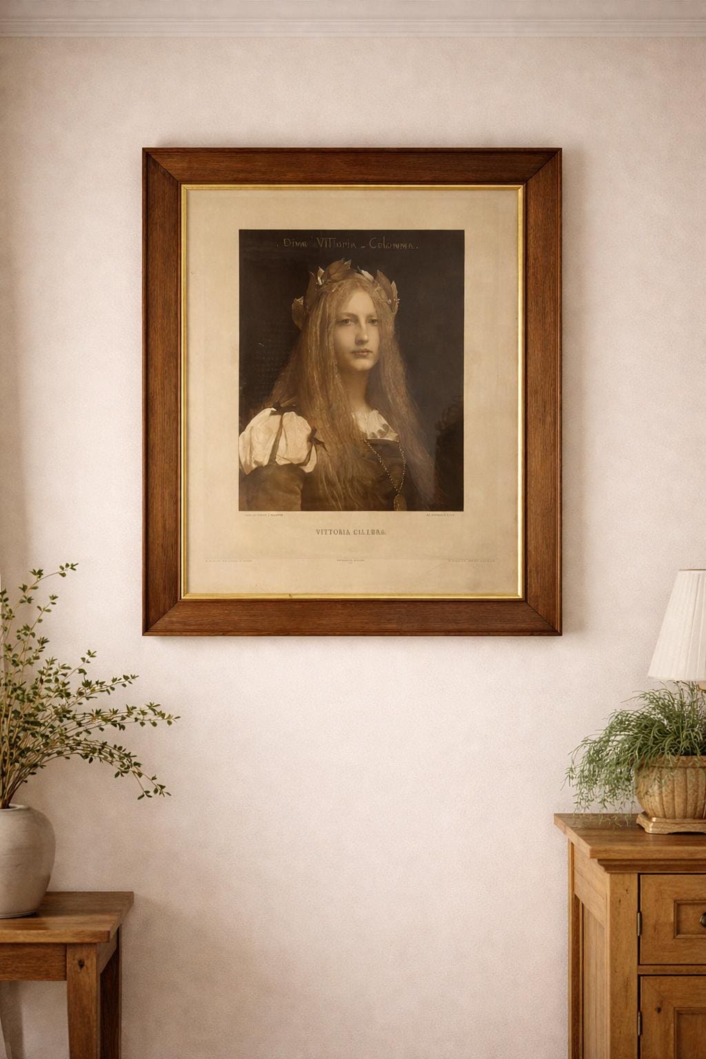 Grand portrait femme ancien