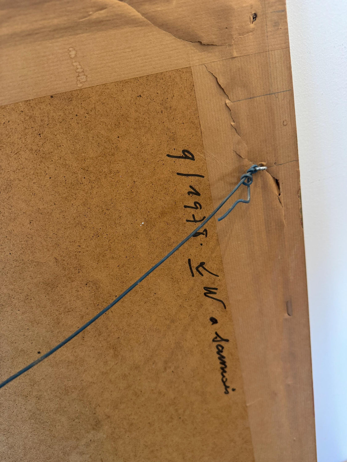 Tableau fleur broderie canevas vintage