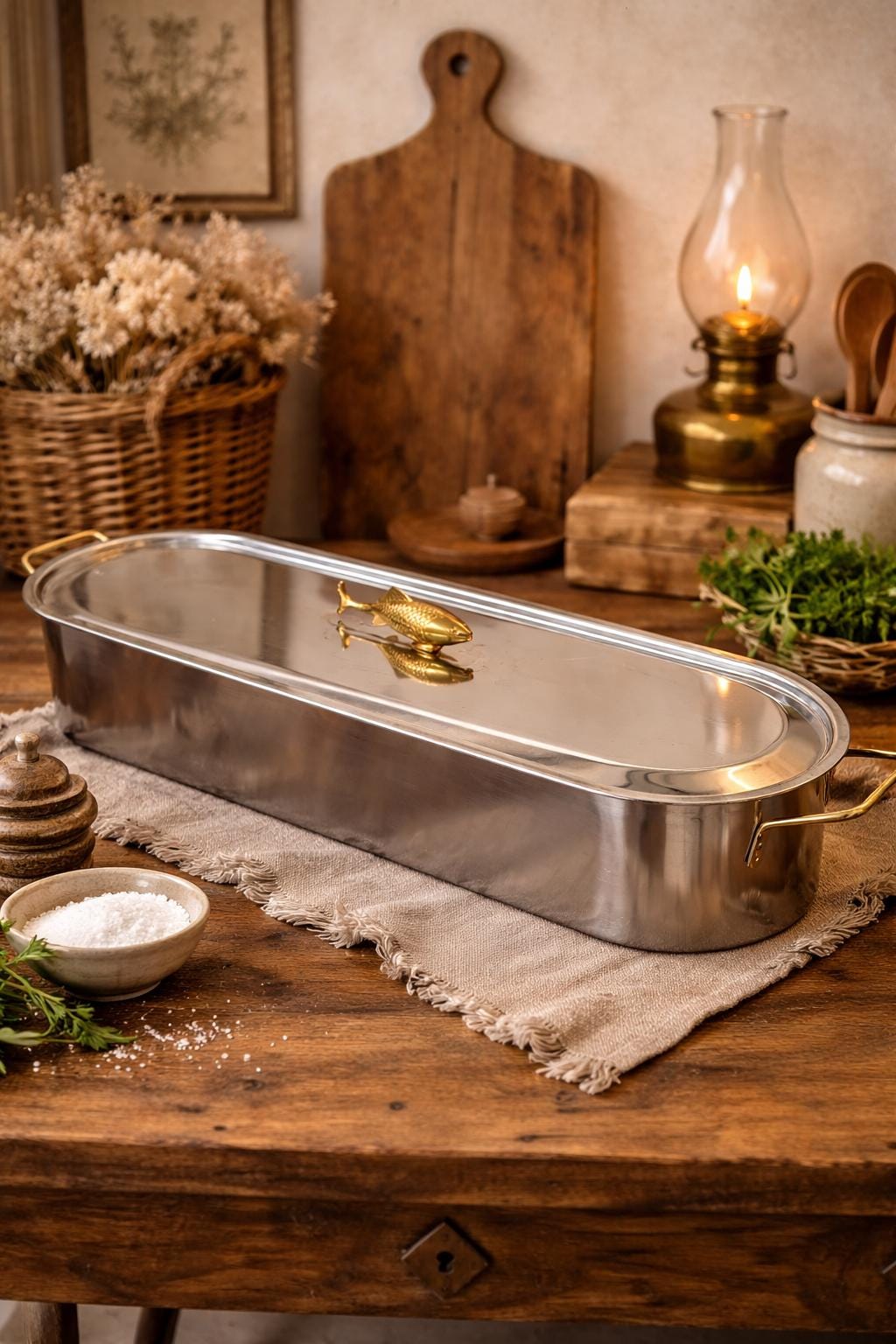 Poissonnière inox vintage