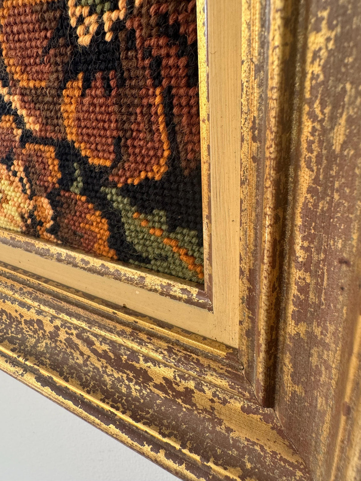 Tableau canevas vintage chérubins aigles et fleurs