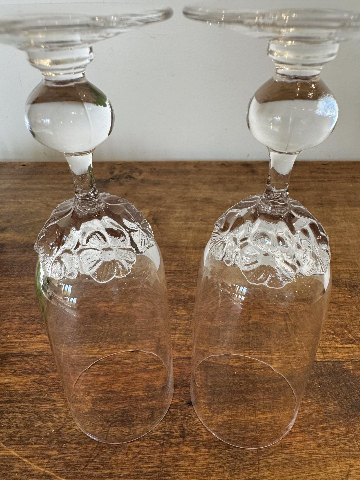 Flutes champagne fleurs vintage