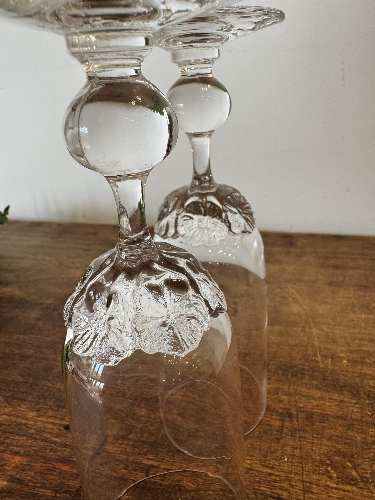 Flutes champagne fleurs vintage