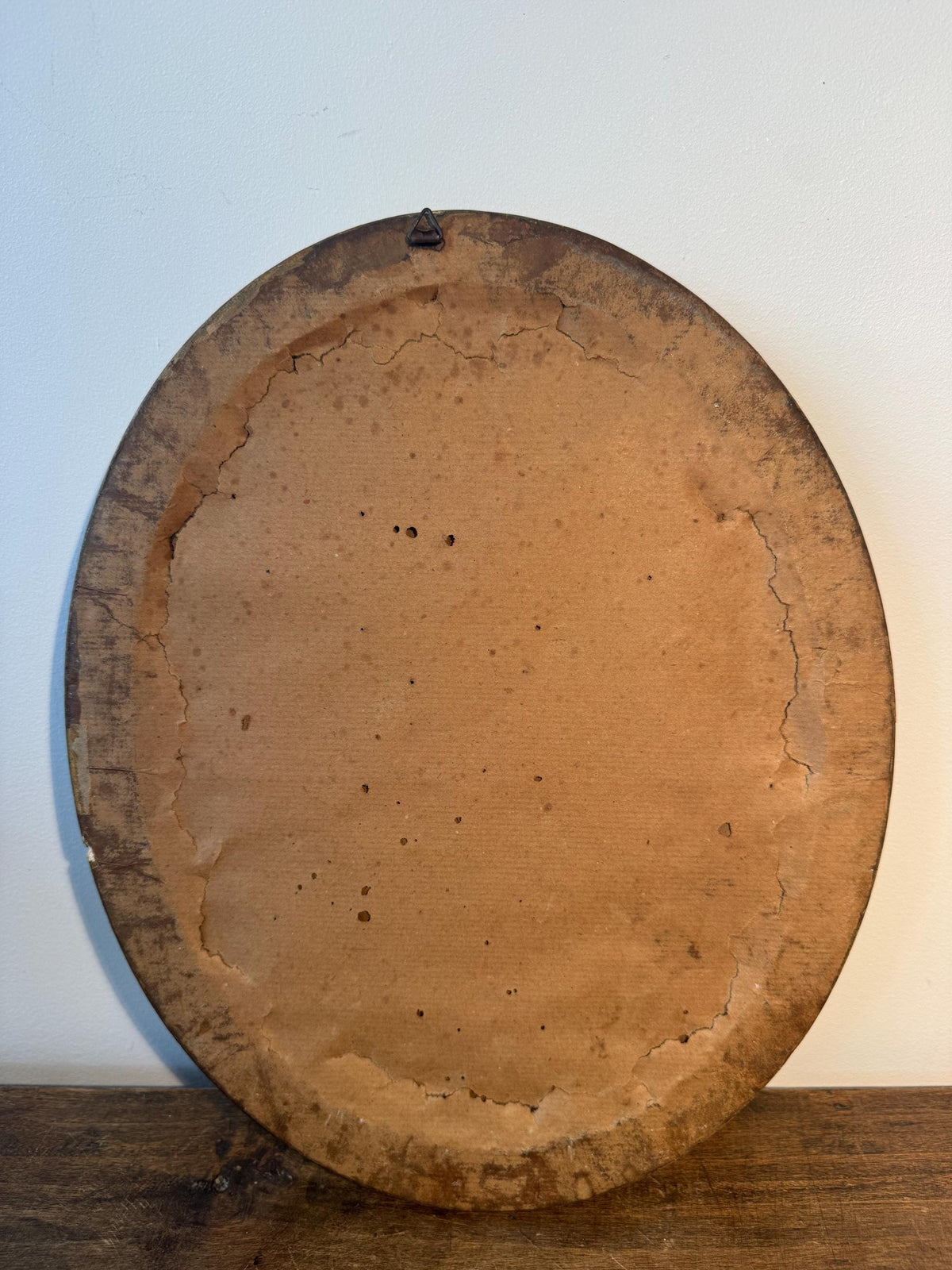 Tableau rond fleur peinture cadre doré