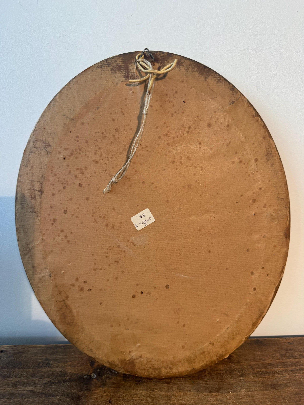 Tableau rond fleur peinture cadre doré