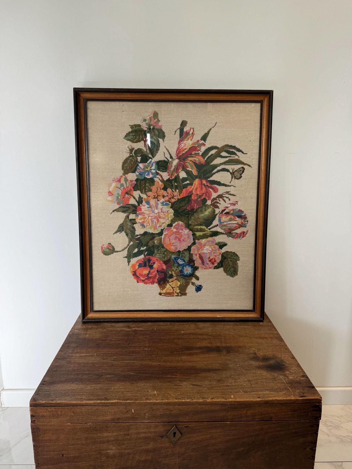 Tableau canevas roses vintage