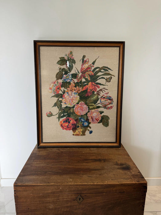 Tableau canevas roses vintage